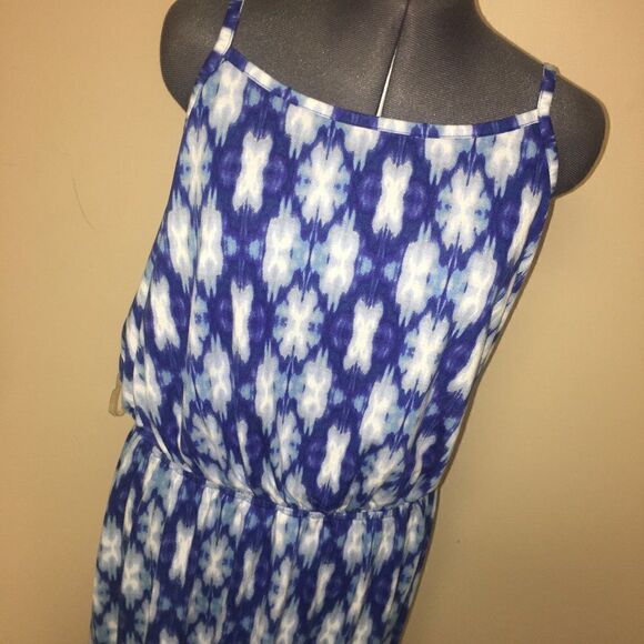 Faded Glory Blue White Maxi Plus Size 2X 18/20W - Picture 1 of 6